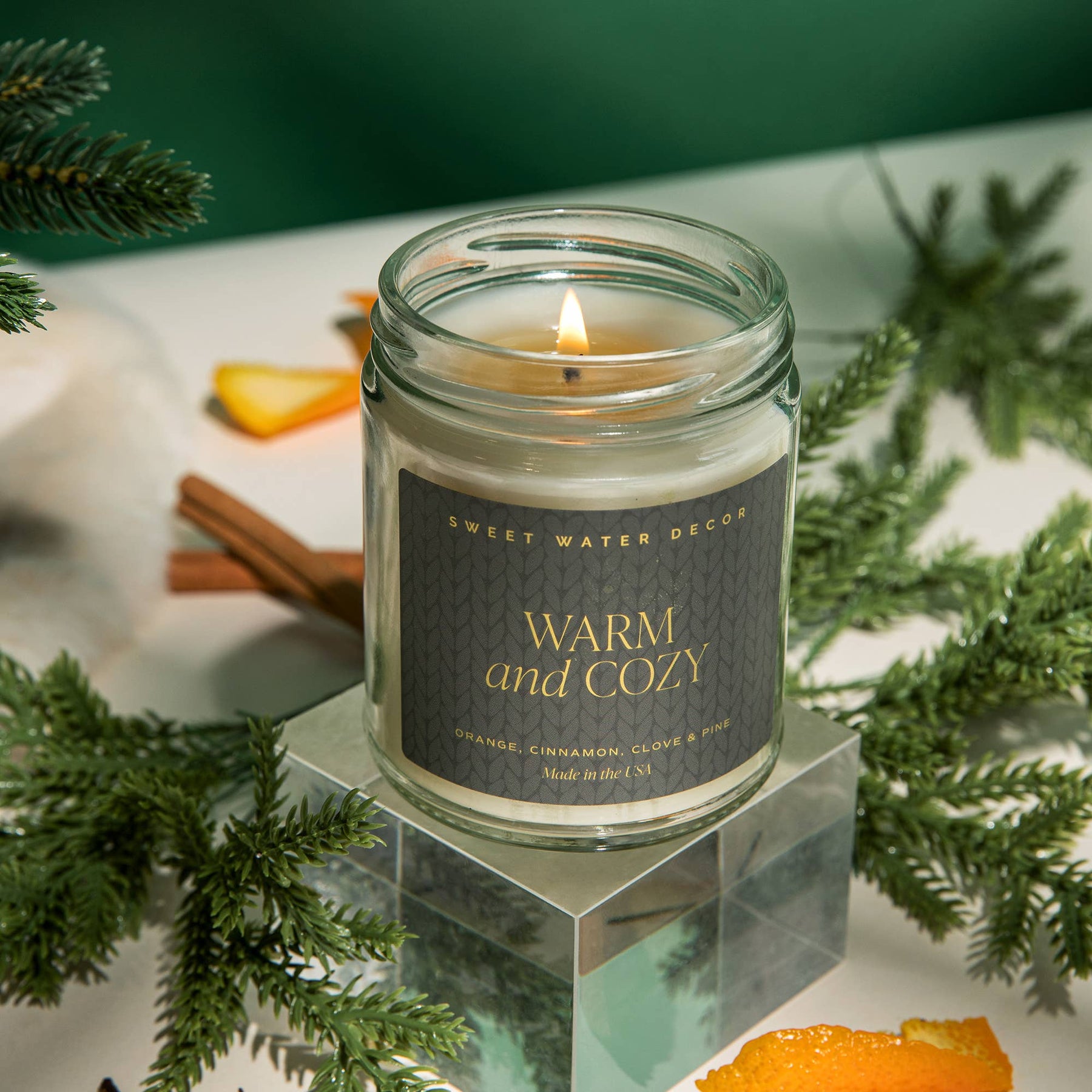 Sweet Water Decor - *NEW* Warm and Cozy 9 oz Soy Candle - Home Decor & Gifts