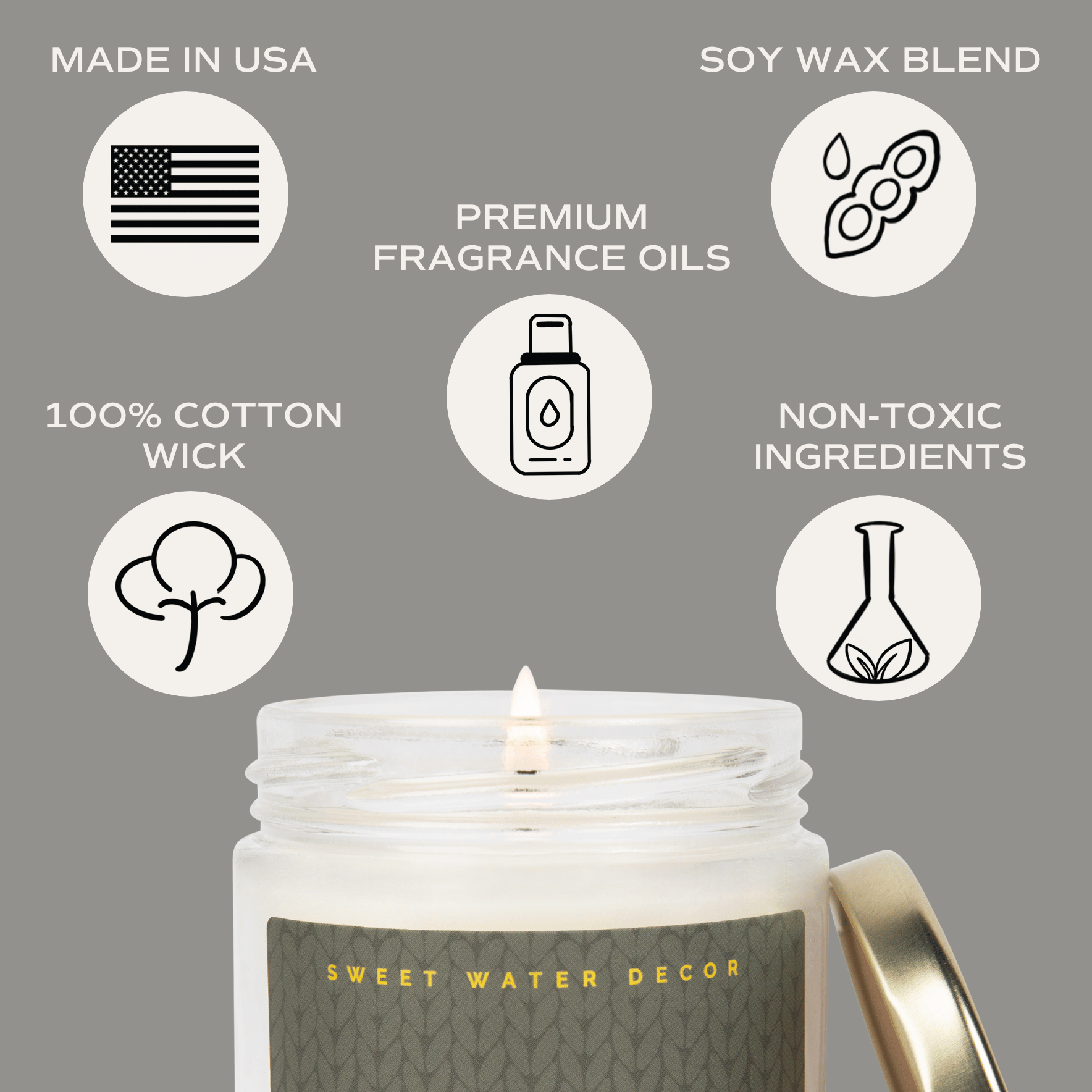 Sweet Water Decor - *NEW* Warm and Cozy 9 oz Soy Candle - Home Decor & Gifts