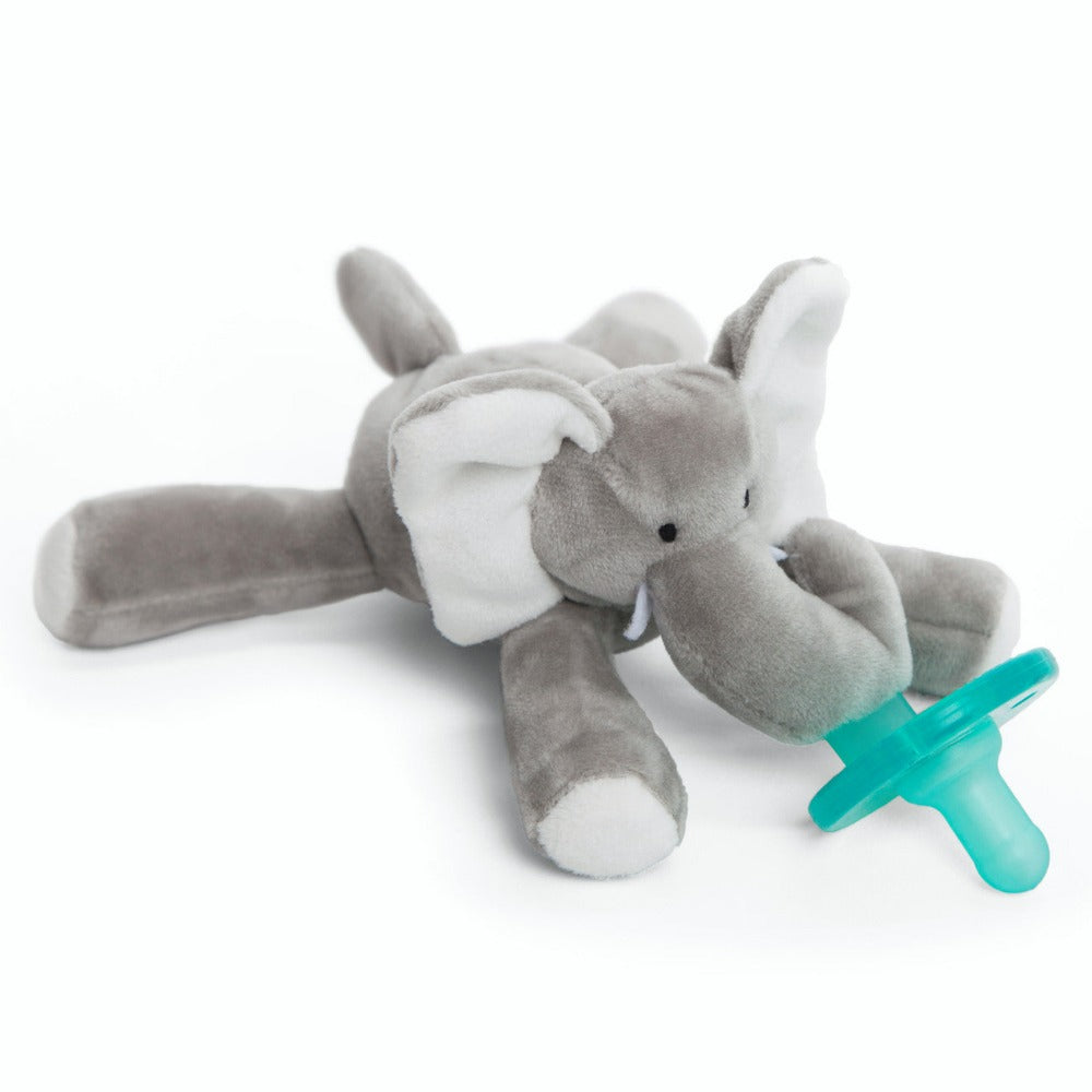 Infant Plush Pacifier - Gray Elephant - WubbaNub