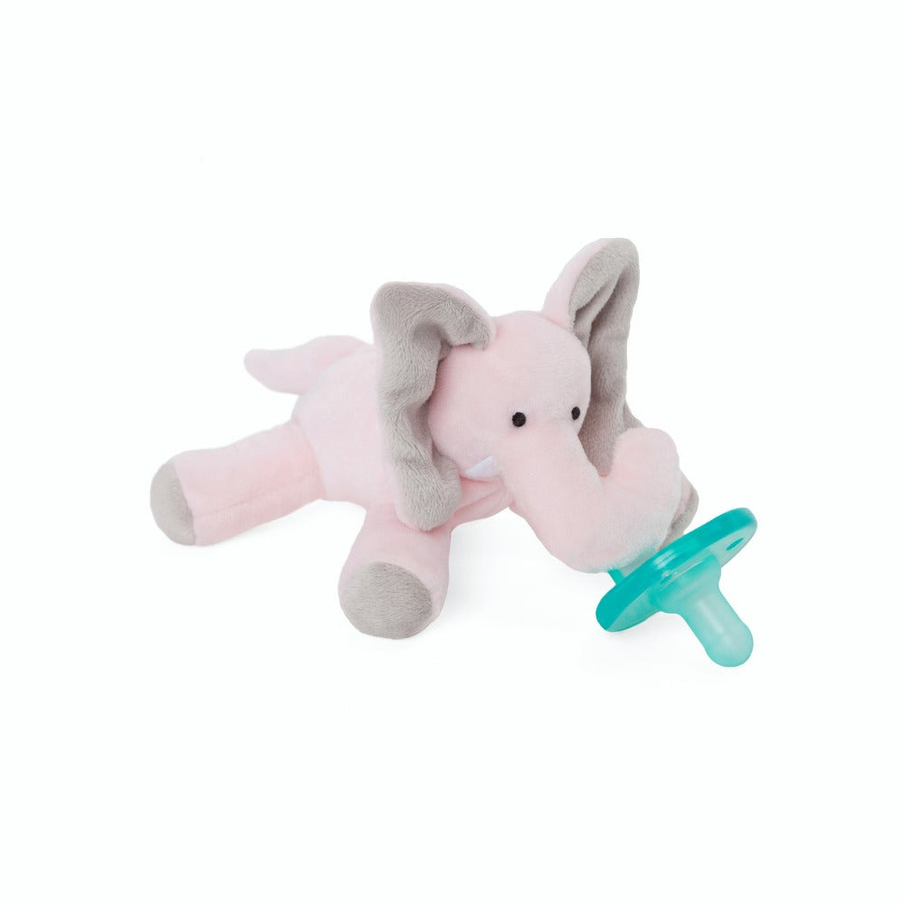 Infant Plush Pacifier - Pink Elephant - WubbaNub