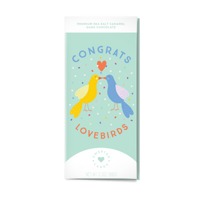 Chocolate with a Congrats Lovebirds Card - Sweeter Cards Chocolate