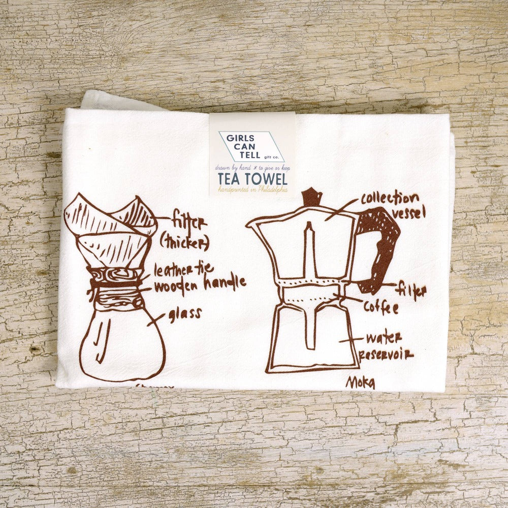 Tea Towel - Coffee - Girls Can Tell