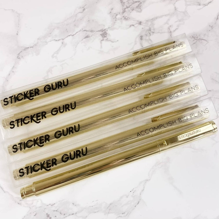 Pen with Gold Hardware - Sticker Guru