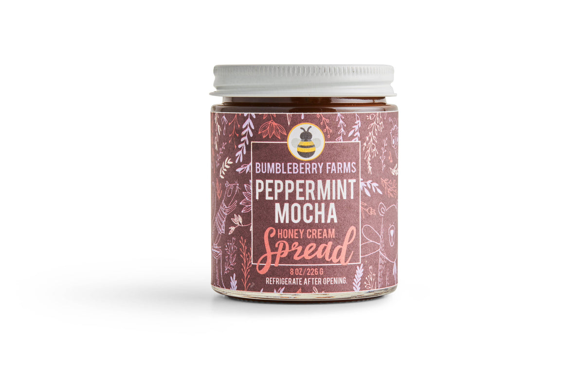 Peppermint Mocha Honey Cream Spread - Bumbleberry Farms