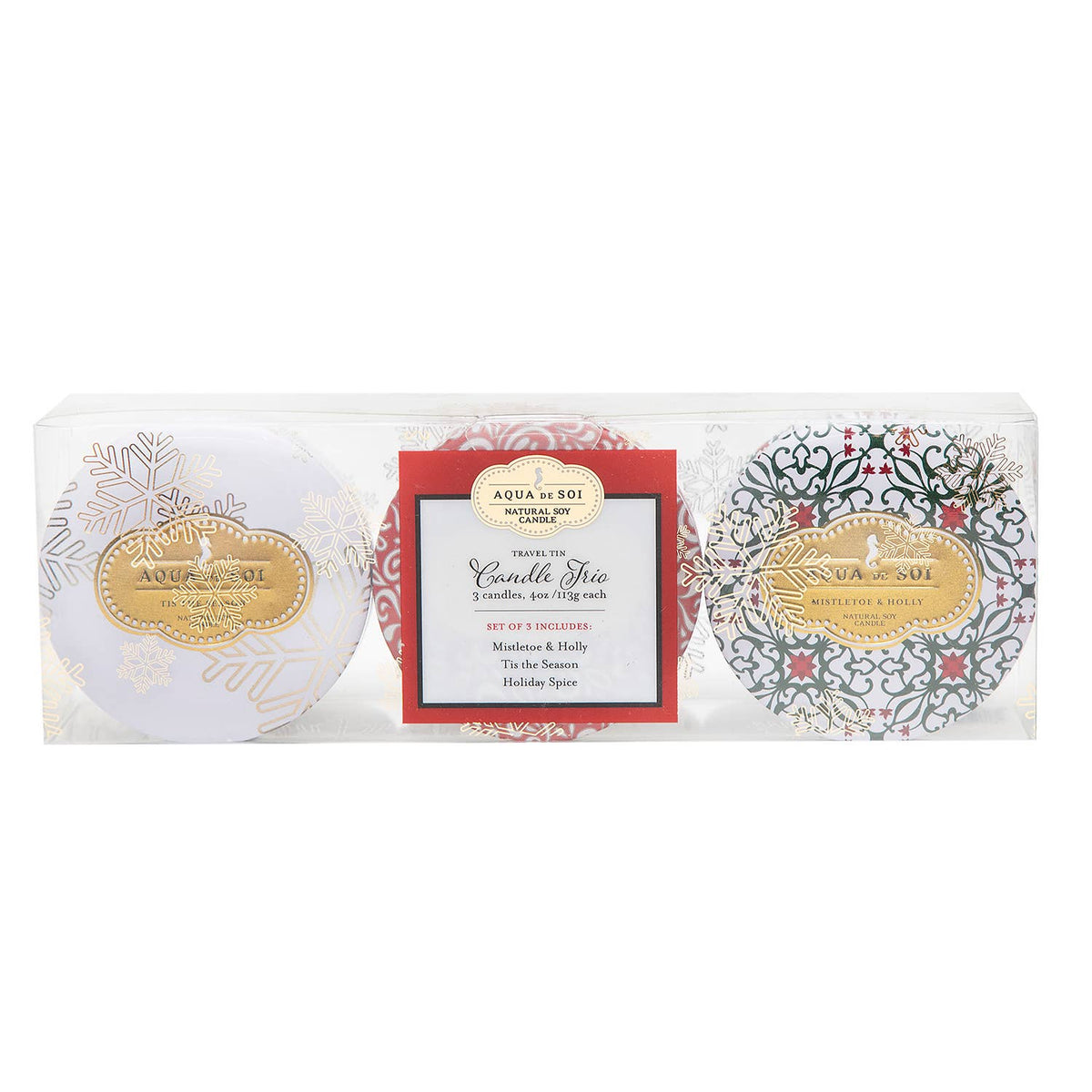 The SOi Company - Holiday Candle Trio Set of 3 - 4 oz - Travel Tins