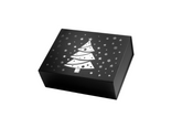 Black Holiday Magnetic Closure Rigid Gift Box with Ribbon
