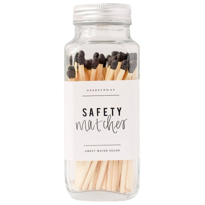 Black Safety Matches - Sweet Water Decor