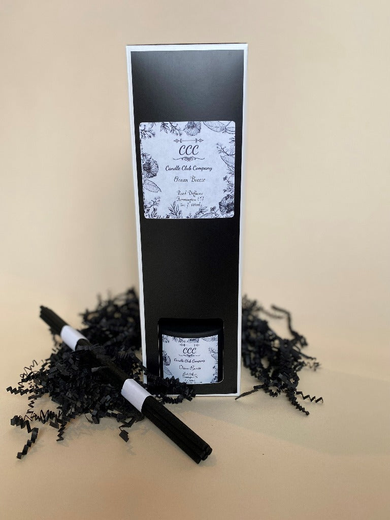 Reed Diffuser in Black - Ocean Breeze - Candle Club Company