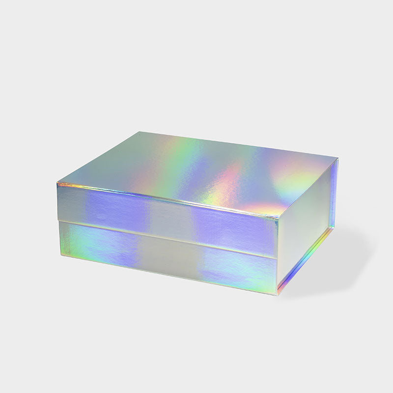 Holographic Magnetic Closure Rigid Gift Box with Ribbon