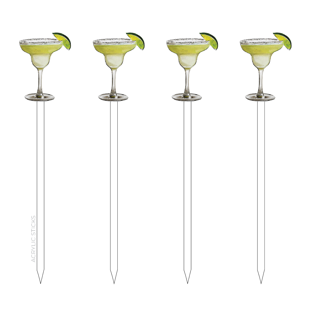 Drink Stir Sticks - Margarita - Acrylic Sticks