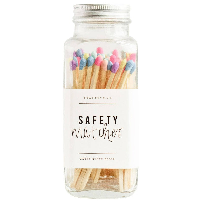 Multicolor Rainbow Safety Matches - Sweet Water Decor