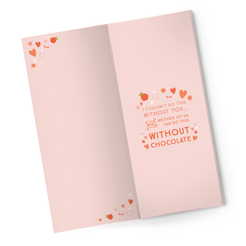 Chocolate with Bridesmaid Proposal Card - Sweeter Cards Chocolate